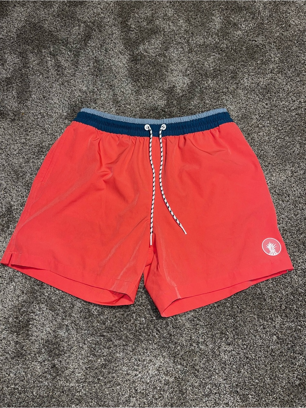 Chubbies Mens Classic Coral Pink 5.5" Swim/Beach Trunks Euc Shorts Liner Sz L
